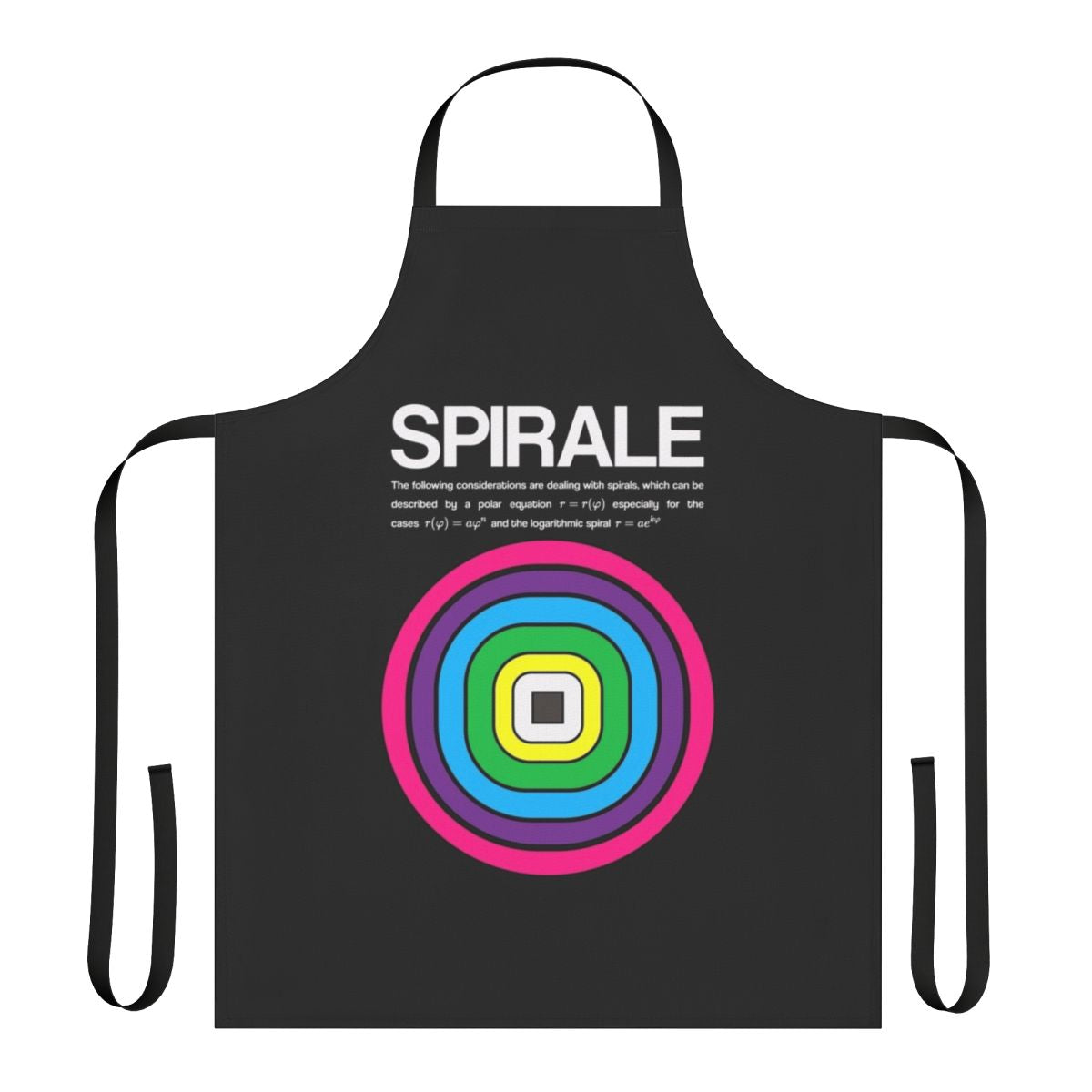 Spiral-patterned apron inspired by the video game No More Heroes 2
