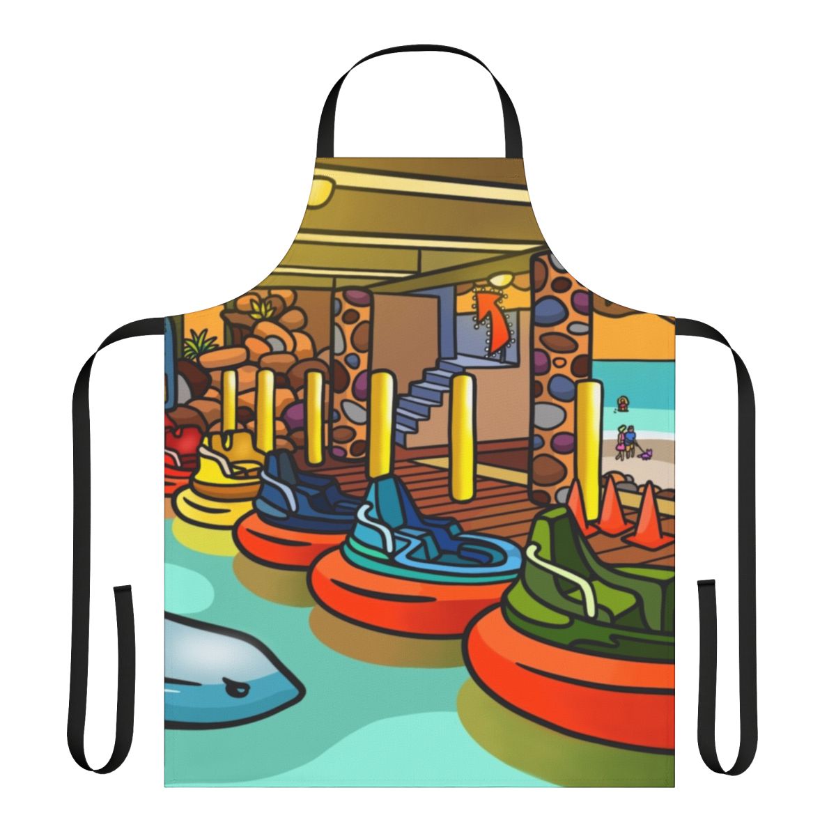 Bumper Boats Themed Apron with Shark Design