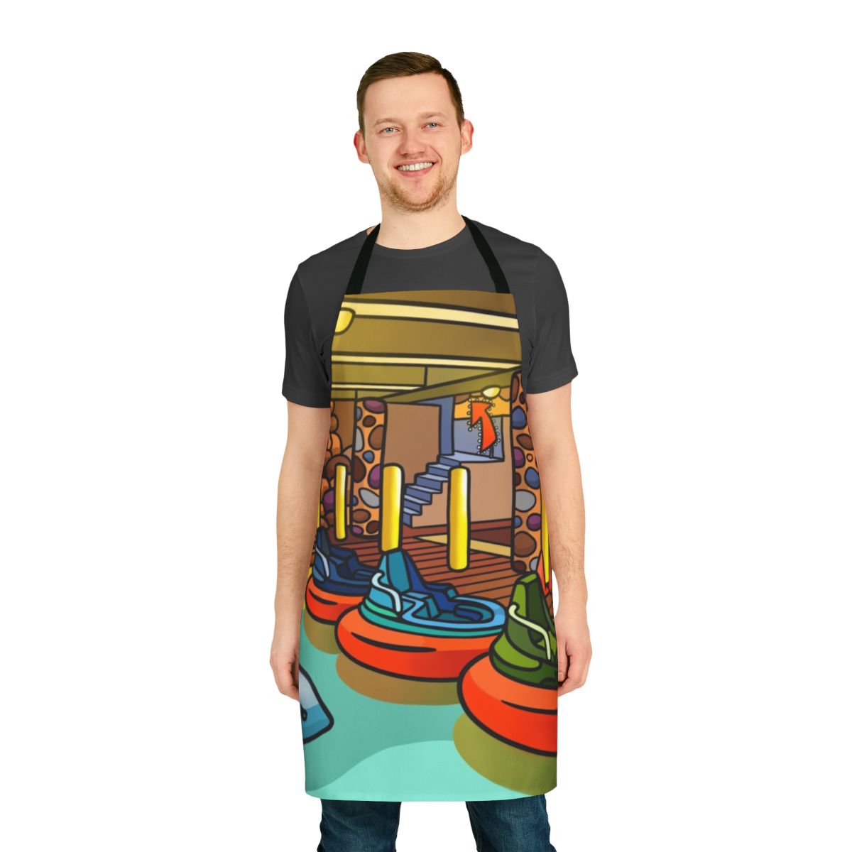 Bumper Boats Themed Apron with Shark Design