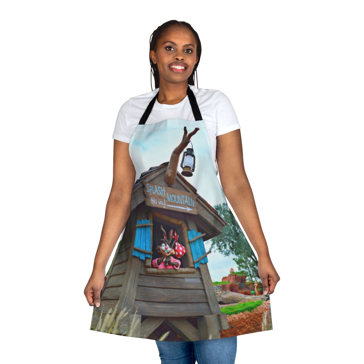 Splash Mountain themed apron featuring Brer Rabbit and the "Zip-a-Dee-Doo-Dah" song lyrics