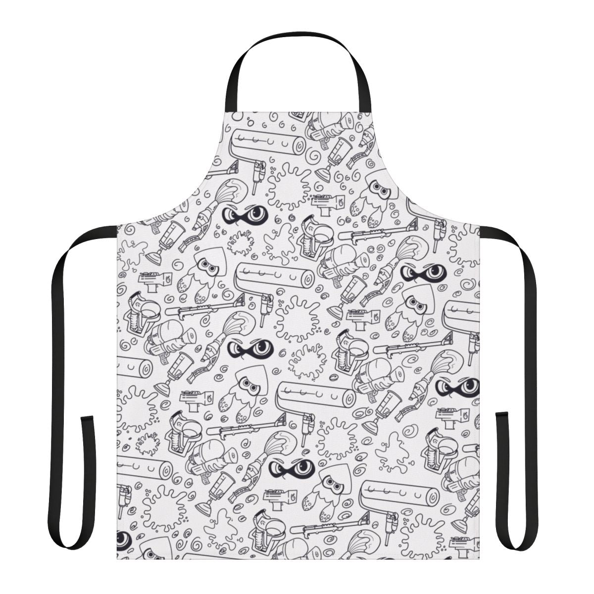 Colorful Splattershot-inspired apron for Splatoon 2 video game enthusiasts