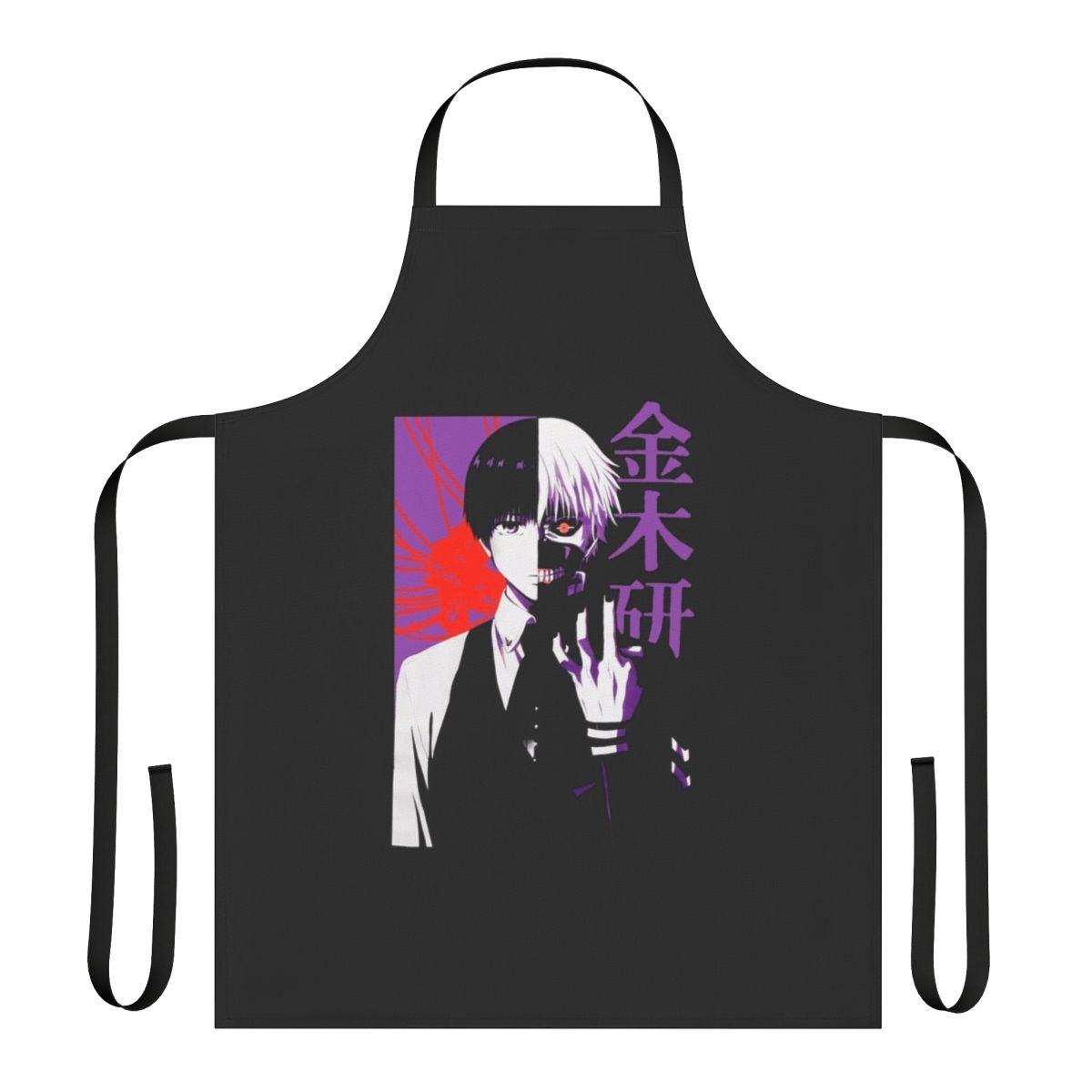 Split face classic anime-inspired cooking apron