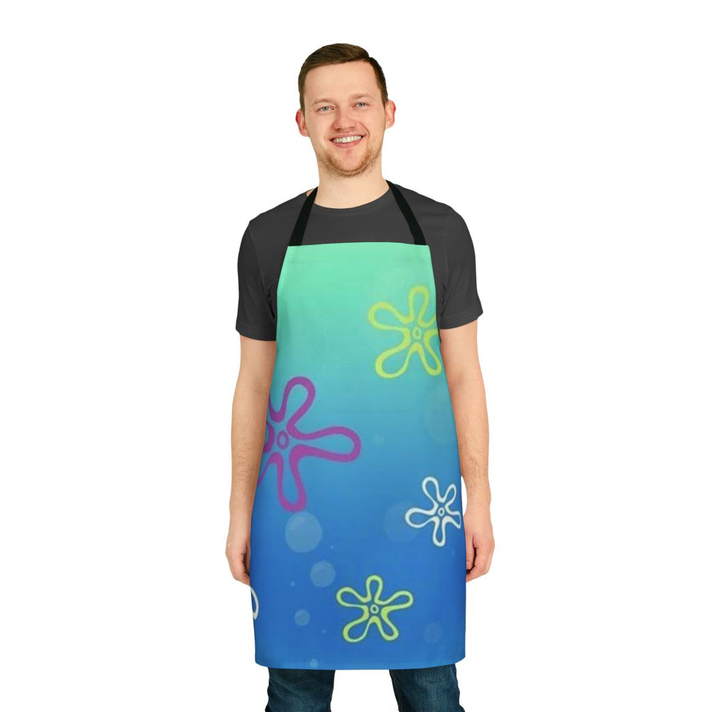 Spongebob themed apron with Bikini Bottom design