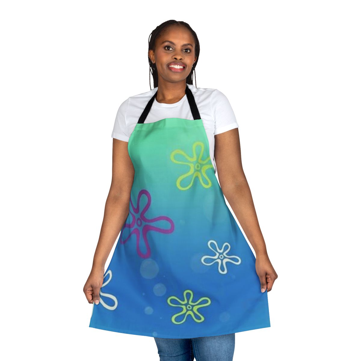 Spongebob themed apron with Bikini Bottom design