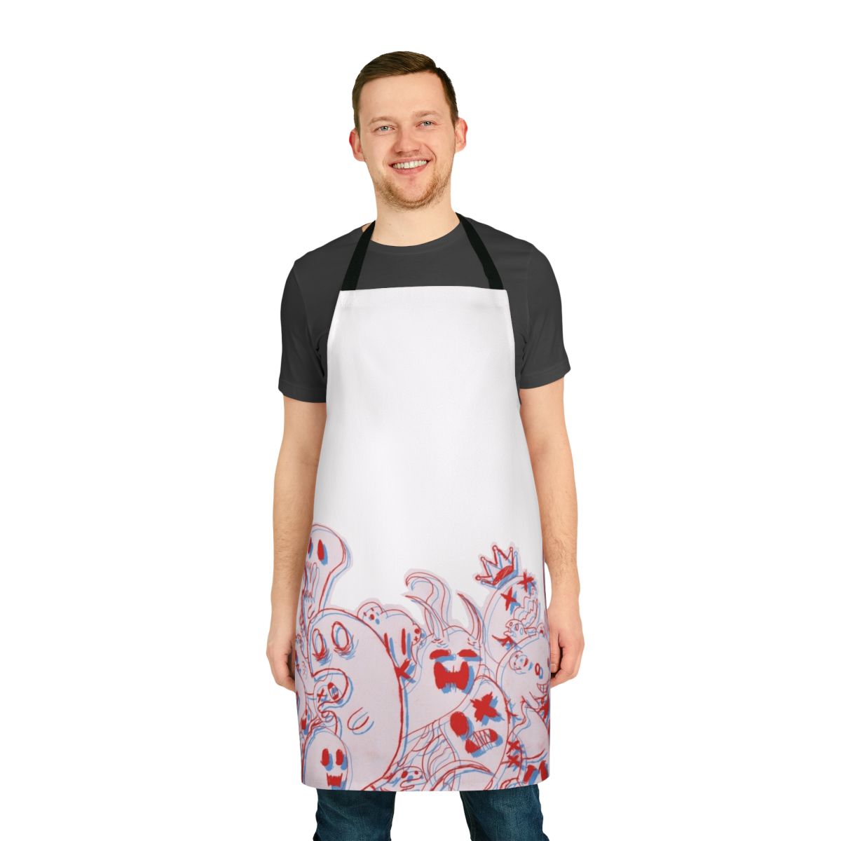 Apron featuring a 3D ghost design for fans of the game Off