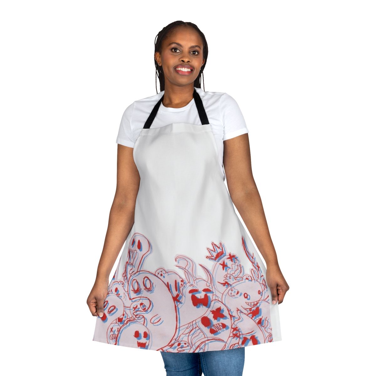Apron featuring a 3D ghost design for fans of the game Off