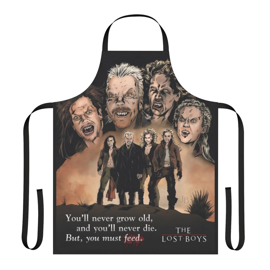 Apron featuring "The Lost Boys" movie logo and vampire imagery