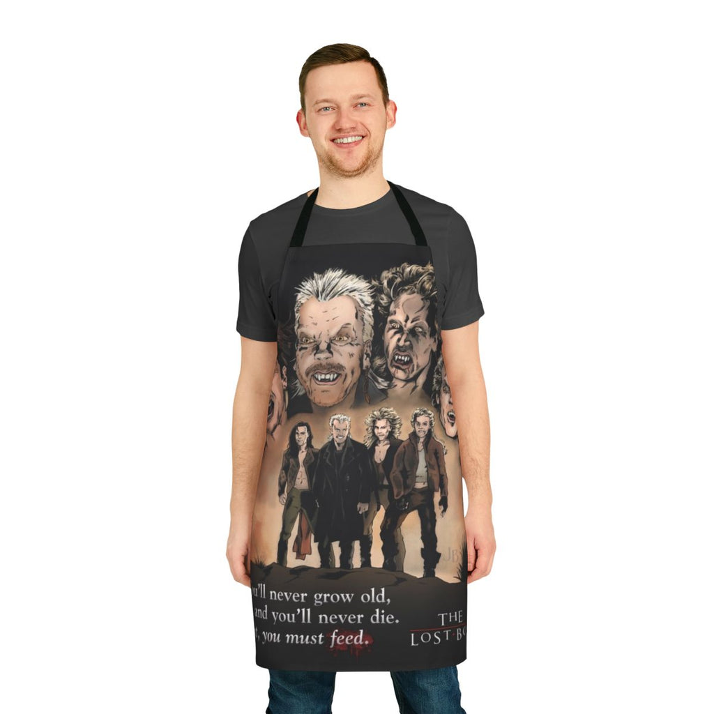 Apron featuring "The Lost Boys" movie logo and vampire imagery