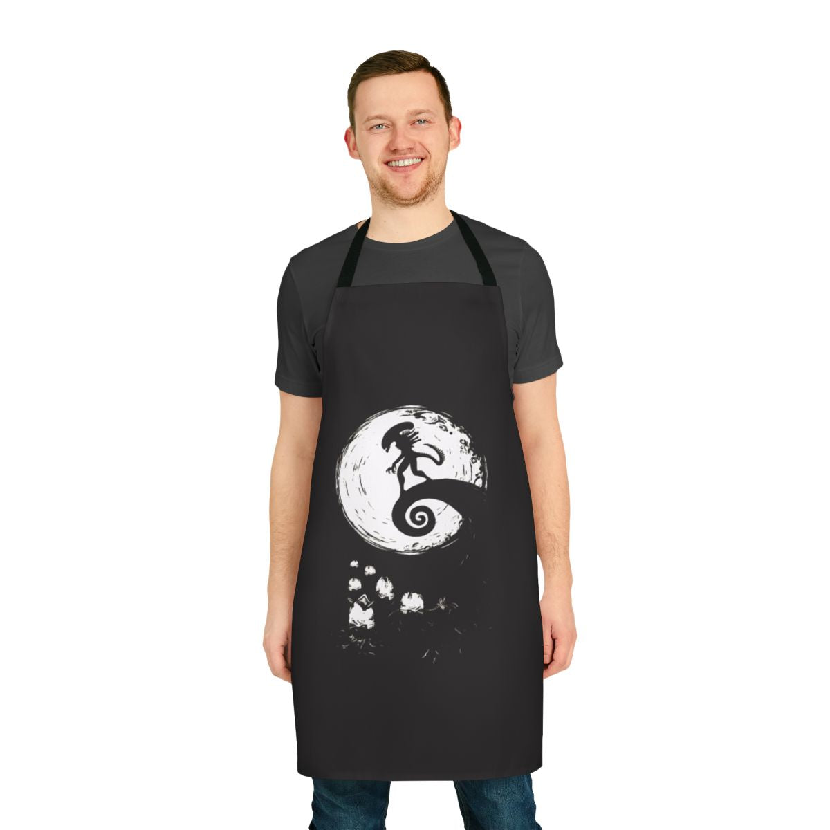 "The Nightmare" themed apron with horror movie and Halloween inspired design