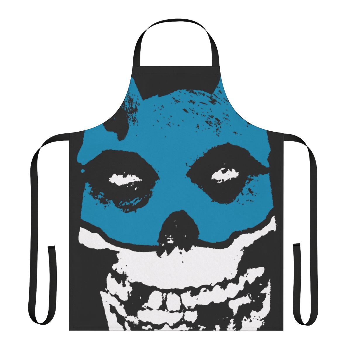 Spooky bat fiend horror-themed apron with retro 80s gothic style design
