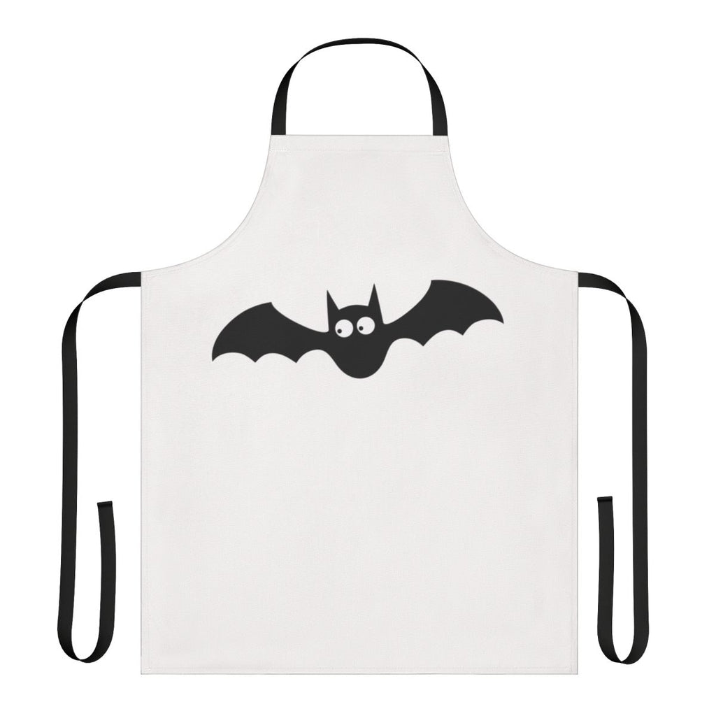 Apron featuring a whimsical, vintage-inspired design with cute bats in a dark, gothic style.
