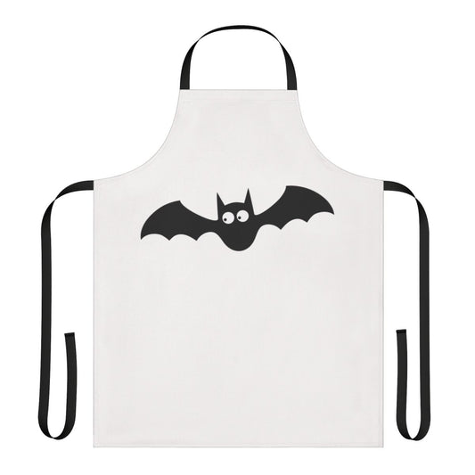 Apron featuring a whimsical, vintage-inspired design with cute bats in a dark, gothic style.