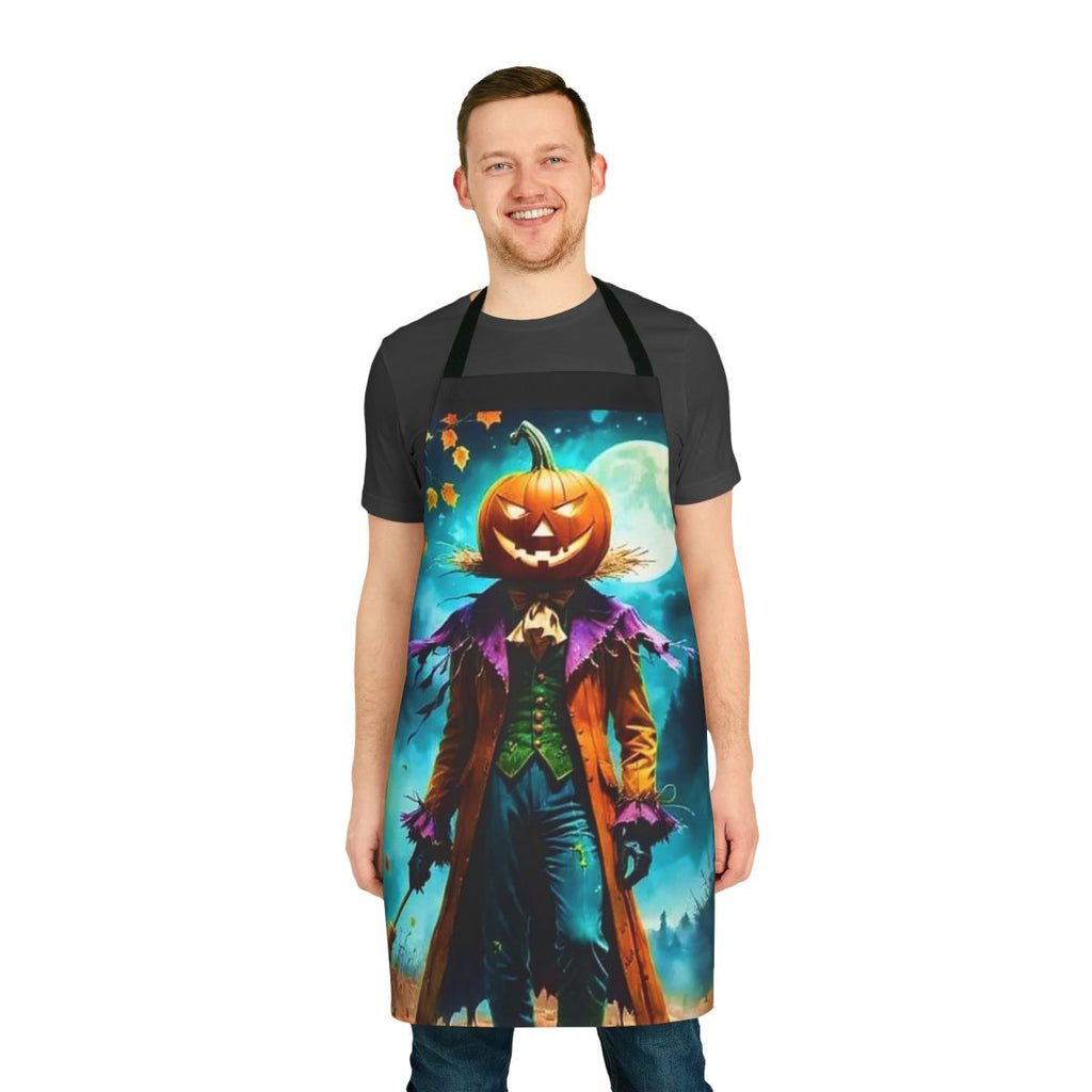 Frightening apron to scare away birds with a spooky, haunting design