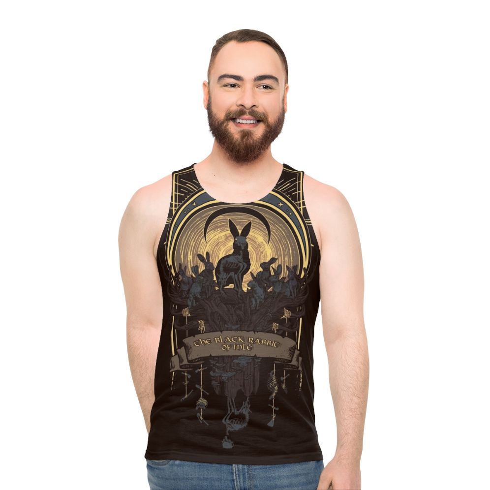 Spooky Black Rabbit of Inlé Unisex Tank Top