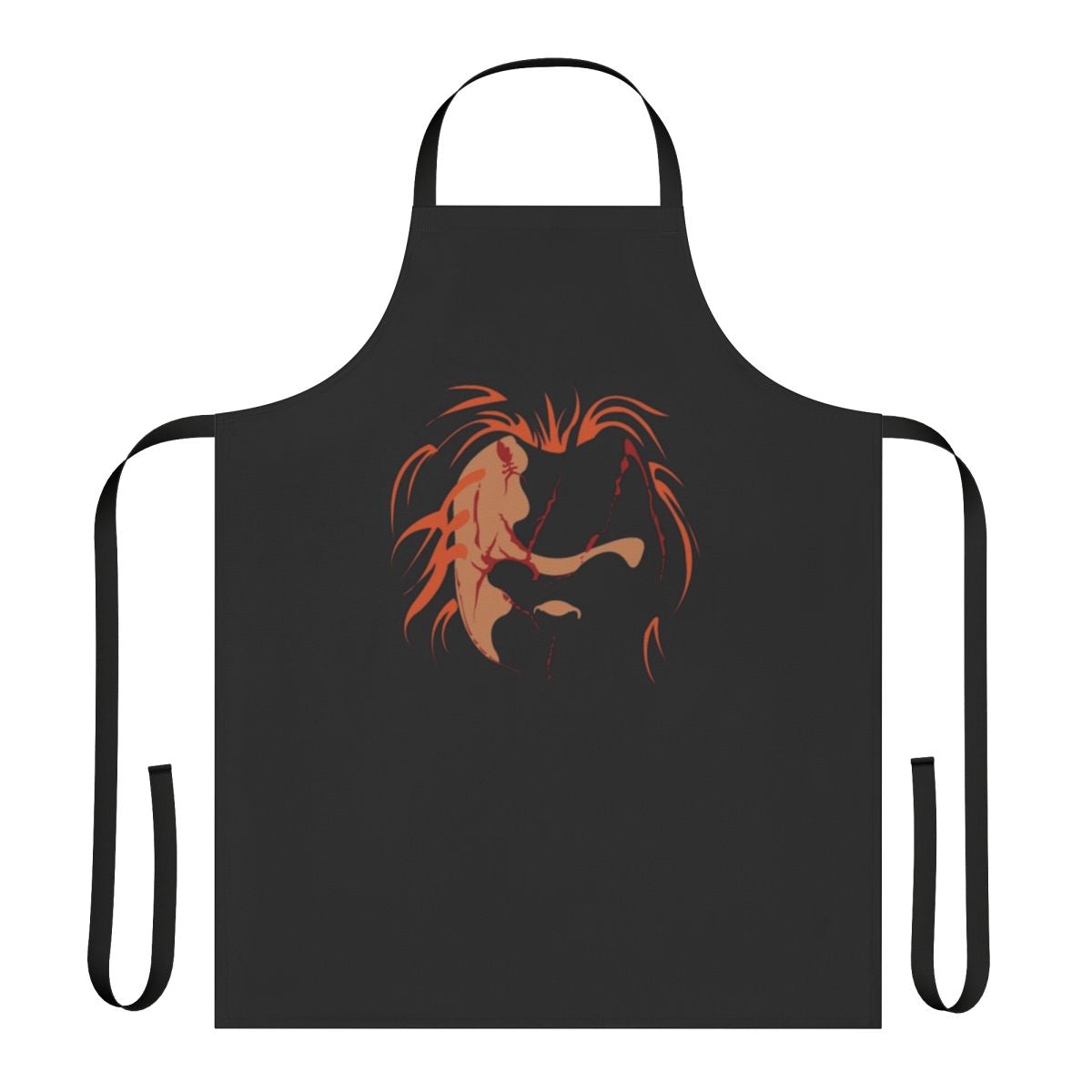 Chucky-inspired apron with horror movie graphics