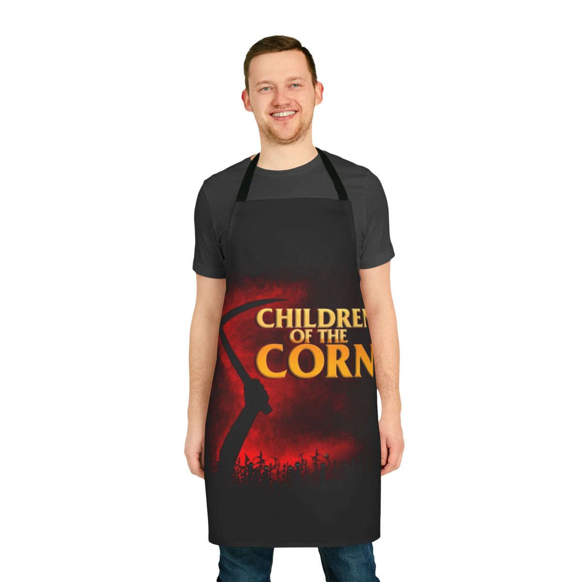 Apron with "Children of the Corn" inspired design