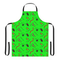 Spooky apron with creepy bugs, spiders, and monster design
