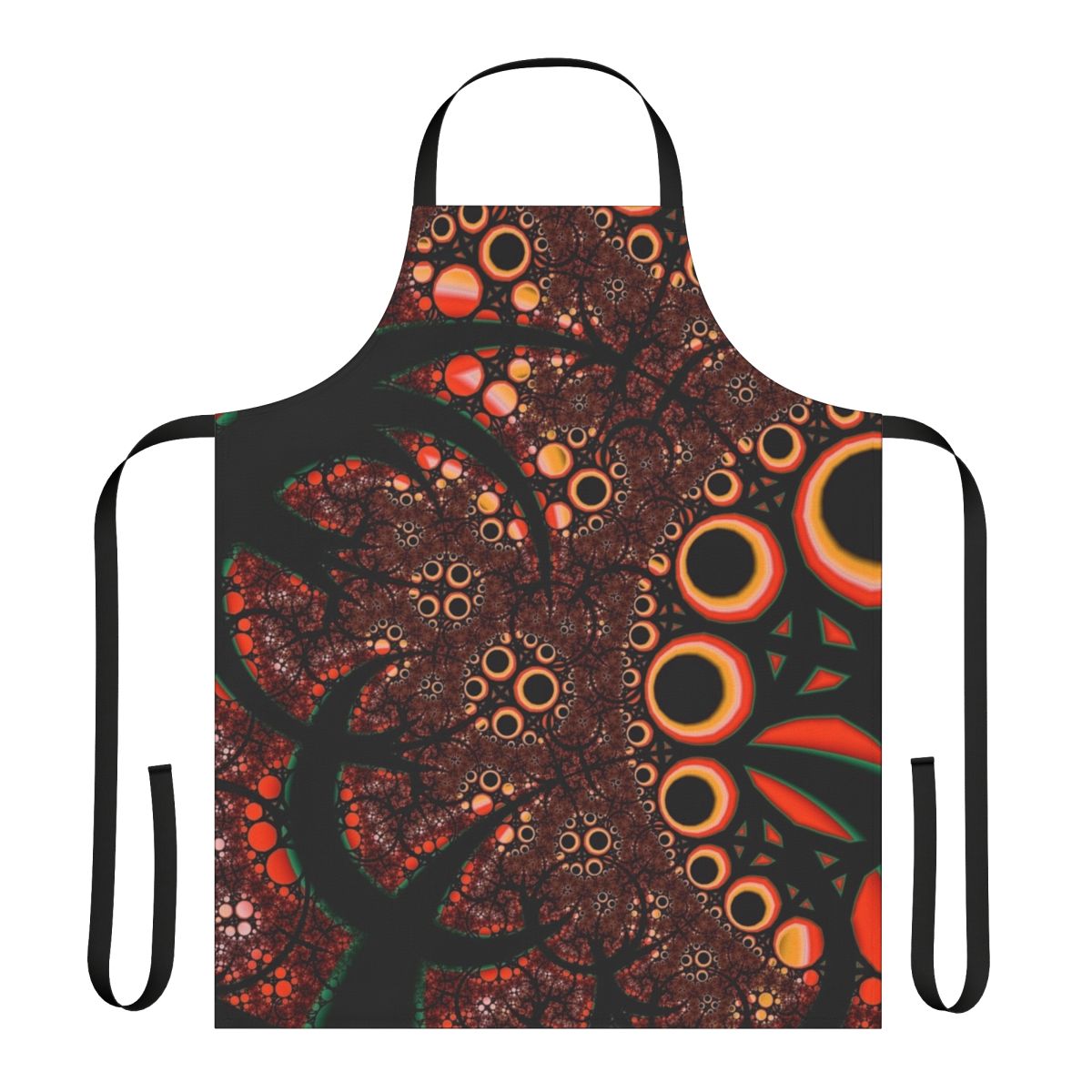 Spooky dark side apron featuring Jack Skellington and other nightmare before christmas inspired designs