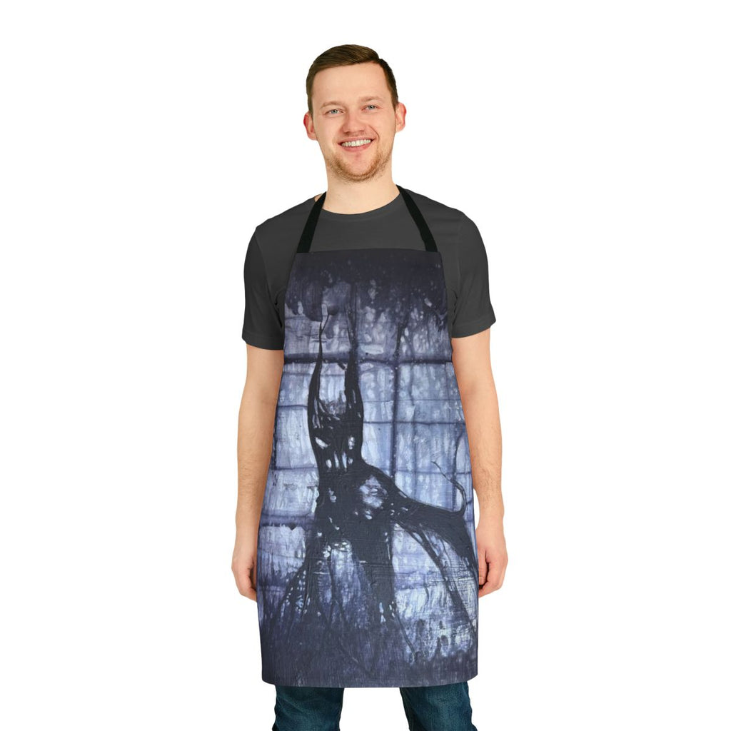 Unique and creepy demon dog themed apron design by LemonWoodClock