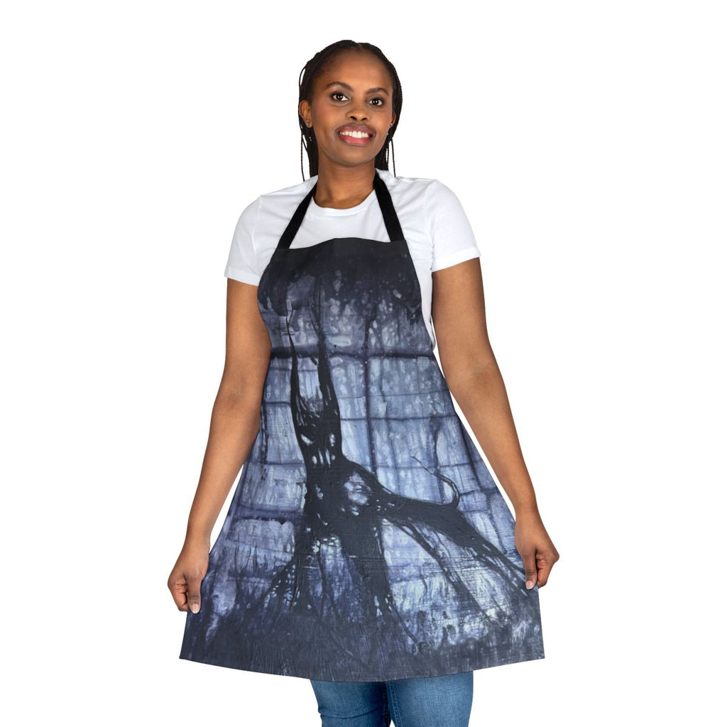 Unique and creepy demon dog themed apron design by LemonWoodClock