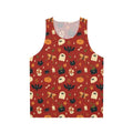Spooky fall pattern unisex tank top