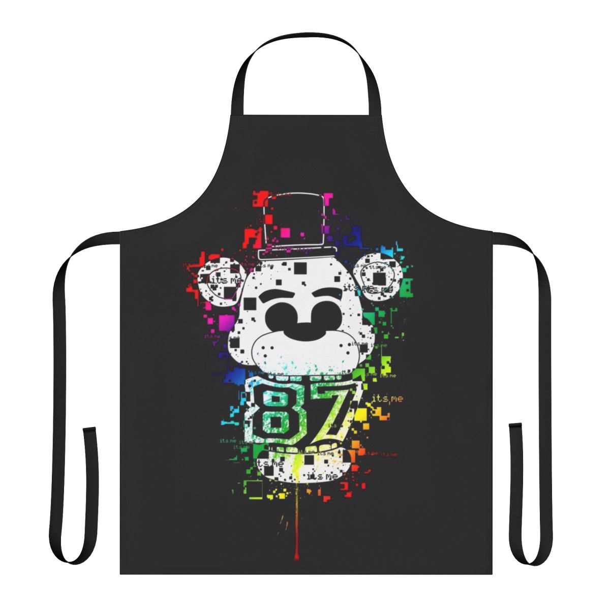Five Nights at Freddy's inspired apron featuring Freddy, Foxy, and other FNAF characters