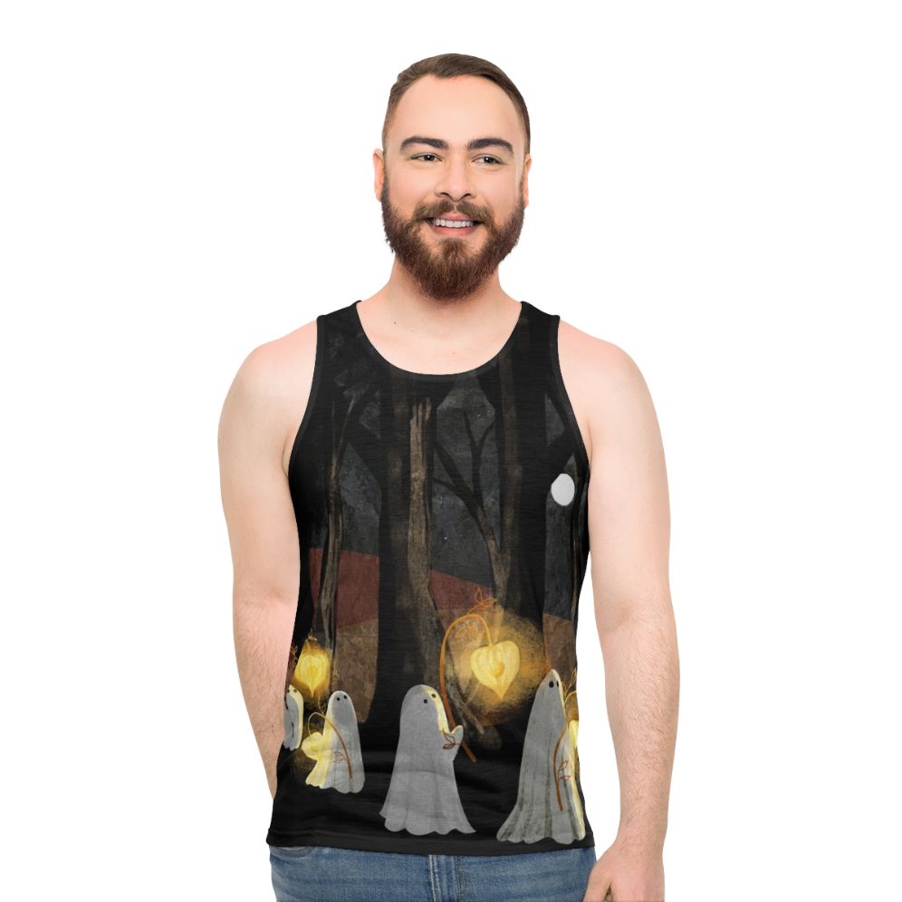 Spooky Ghost Parade Unisex Tank Top