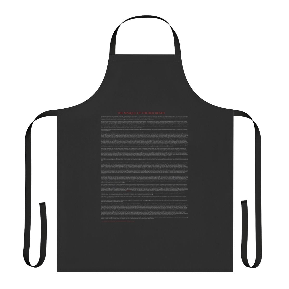 Apron featuring the haunting imagery of Edgar Allan Poe's "The Masque of the Red Death"