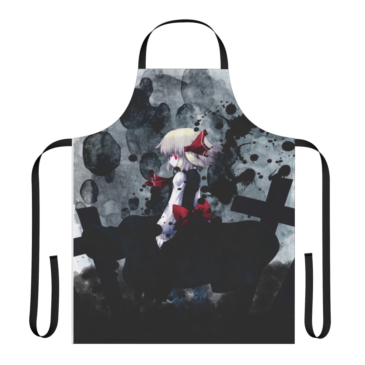 Apron with dark, gothic design inspired by the Touhou anime and videogame series