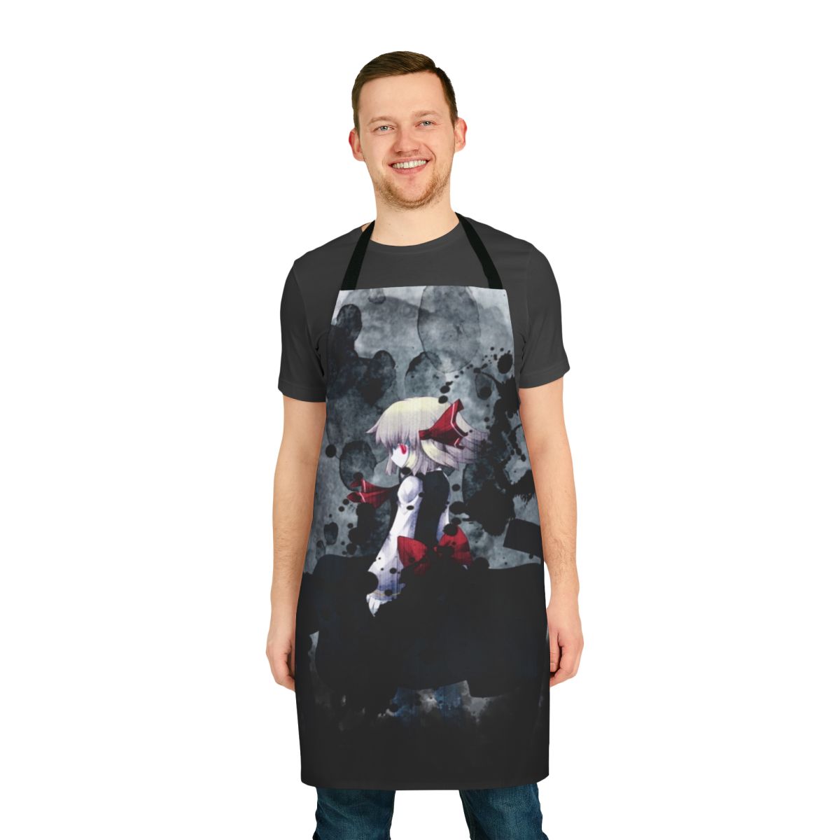 Apron with dark, gothic design inspired by the Touhou anime and videogame series