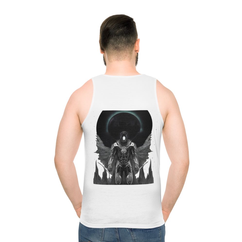 Spooky gothic sci-fi horror inspired unisex tank top