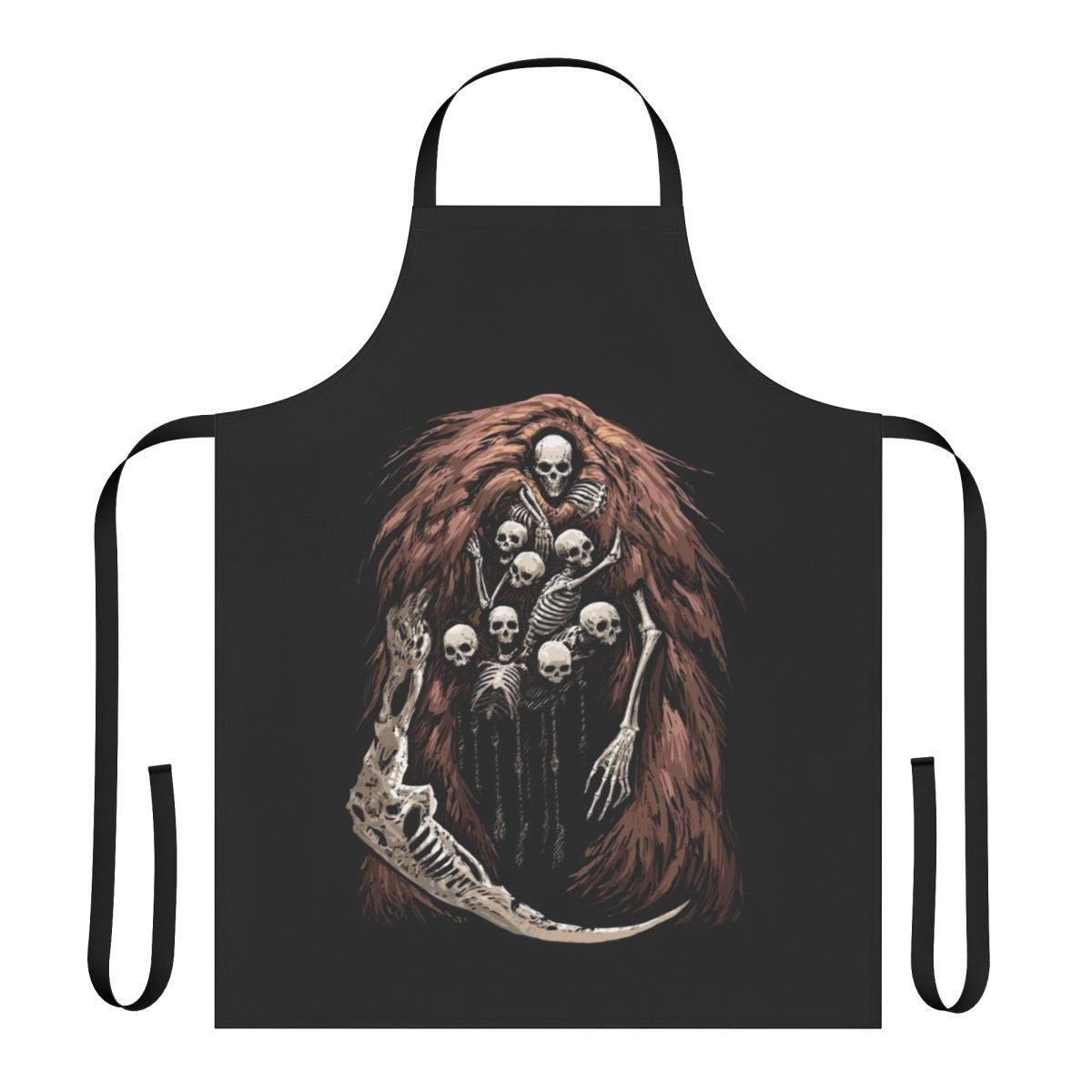 Dark Souls-inspired Gravelord-themed spooky apron with skulls and bones
