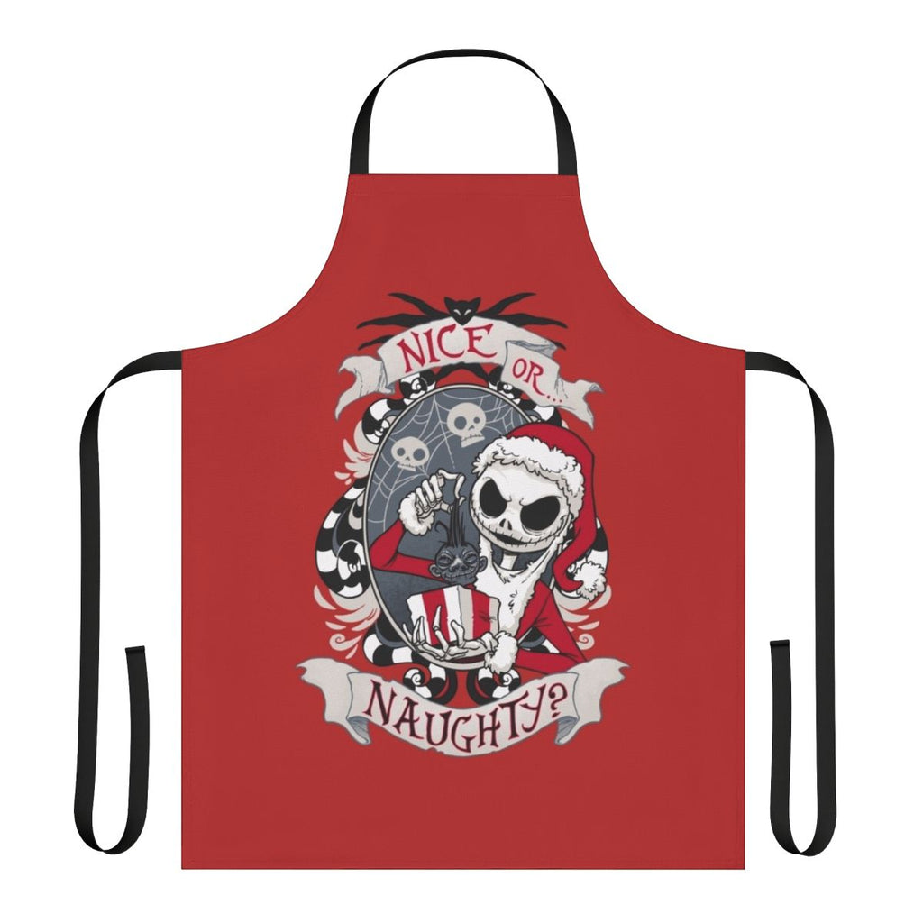 Scary Santa Apron with Jack Skellington and Halloween Imagery