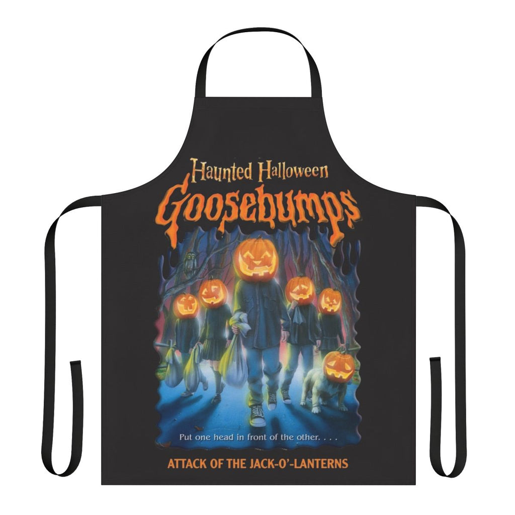 Haunted Halloween apron featuring a spooky design inspired by the Goosebumps book series