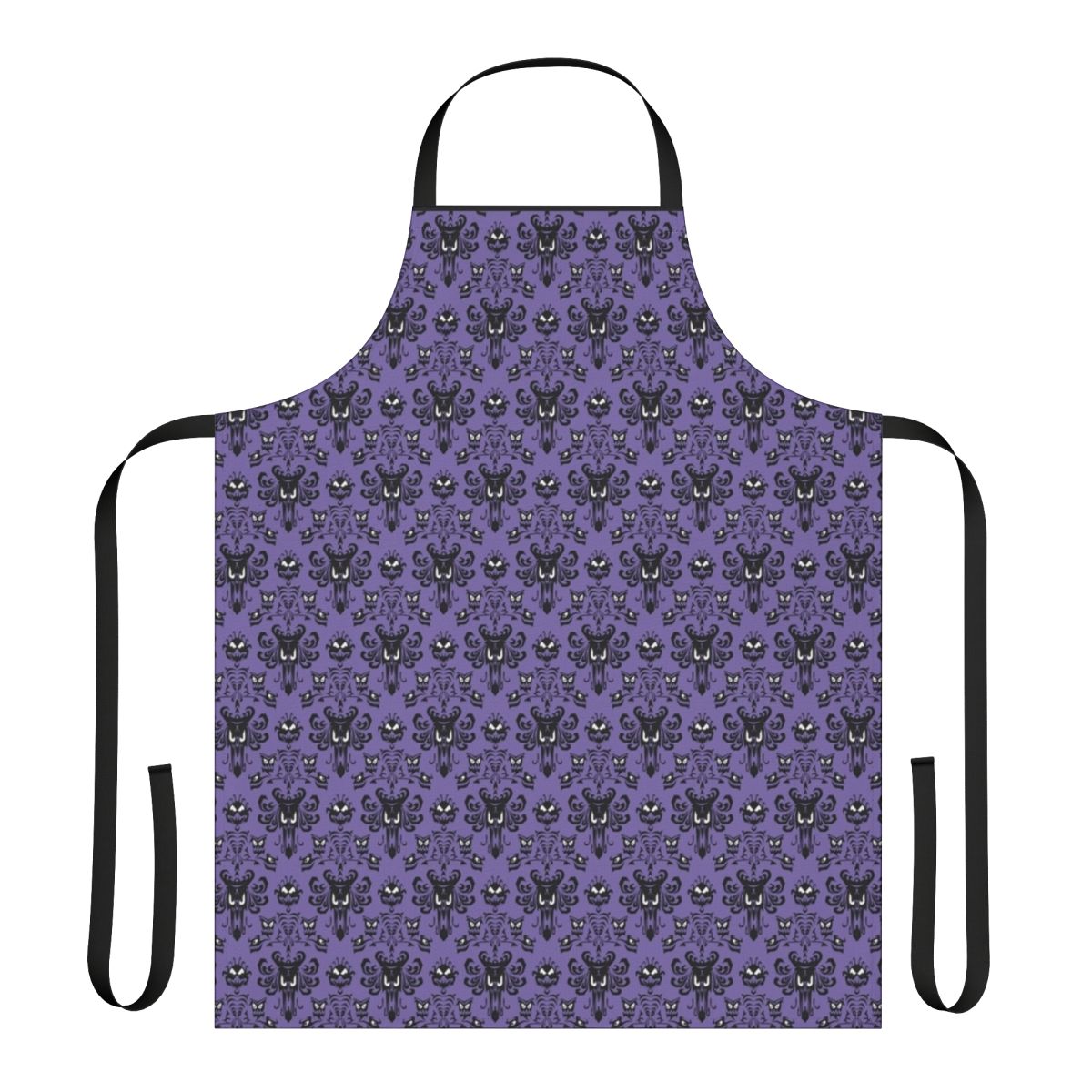 Haunted Mansion inspired wallpaper pattern printed on a high-quality apron
