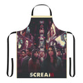 Spooky horror movie-themed apron with Scream 6 inspired design