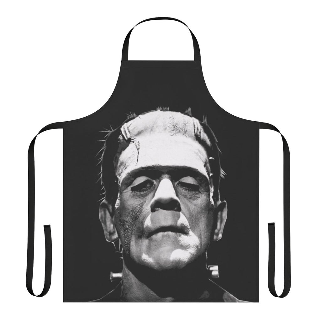 Spooky monster apron featuring classic horror movie imagery