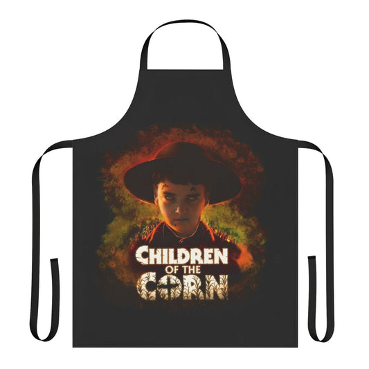 Children of the Corn-inspired apron with a spooky corn field design