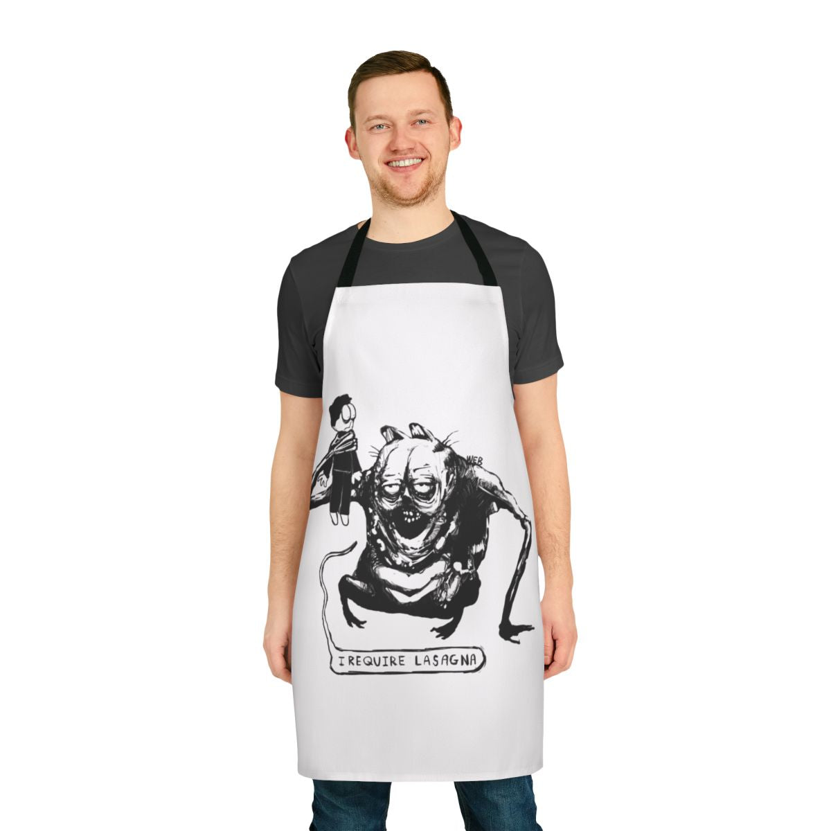 Spooky horror-themed apron with a frightening design