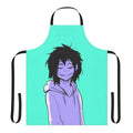 A black and white apron with the "Jeff the Killer" character design, a famous creepypasta horror figure.