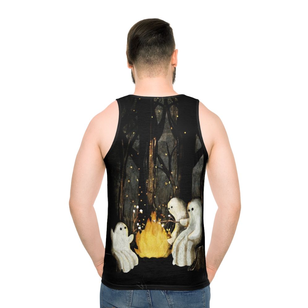 Spooky marshmallow and ghost stories unisex tank top