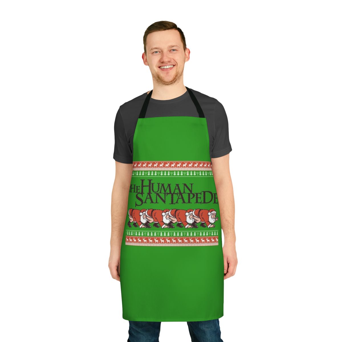 Apron with a horror movie-inspired design