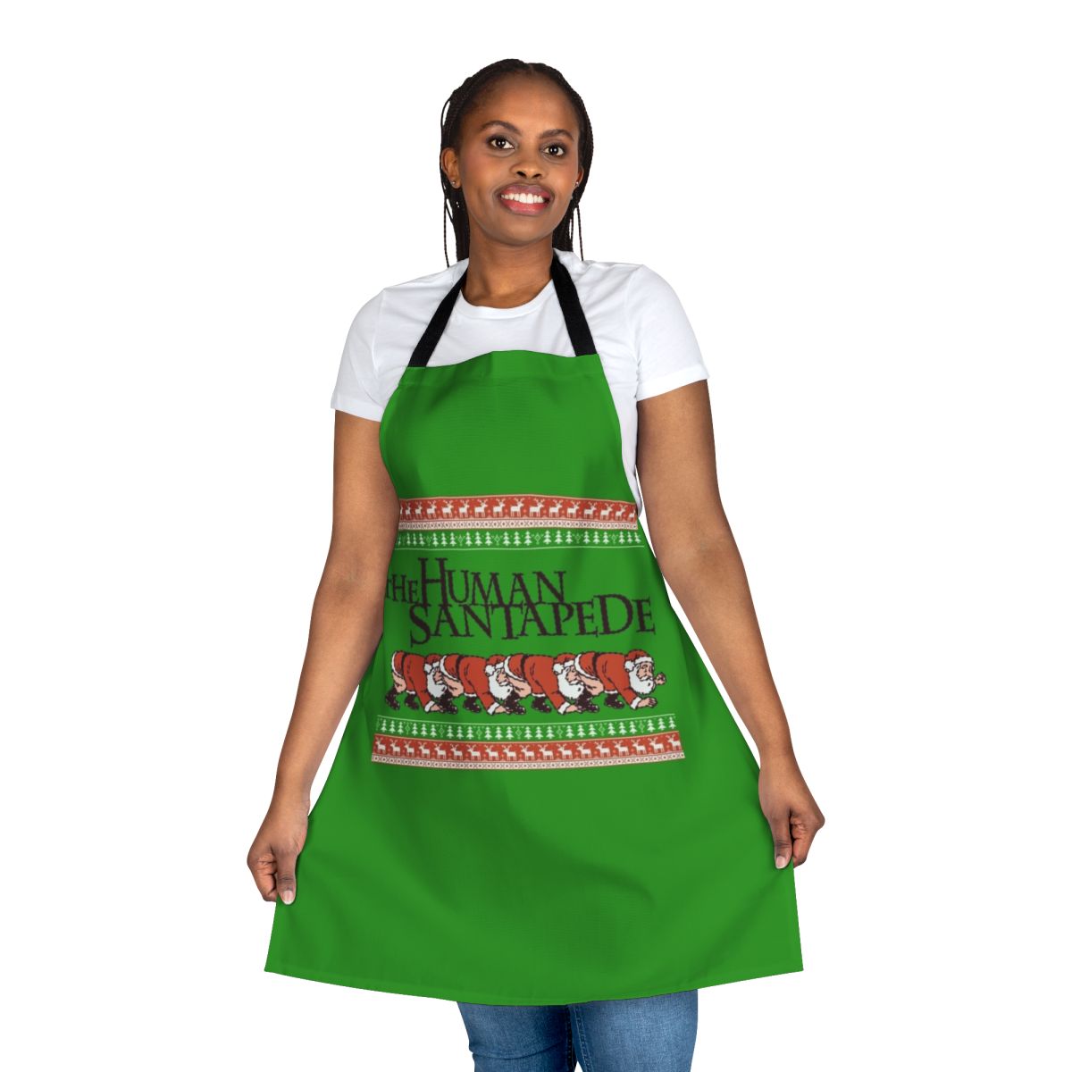 Apron with a horror movie-inspired design