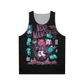 Spooky Nekomancer unisex tank top featuring cat magic and mystical necromancer design