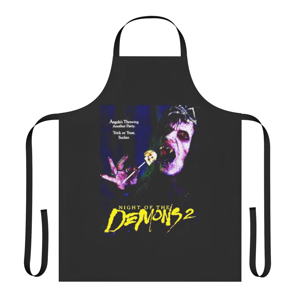Graphic apron featuring Night of the Demons 2 movie imagery