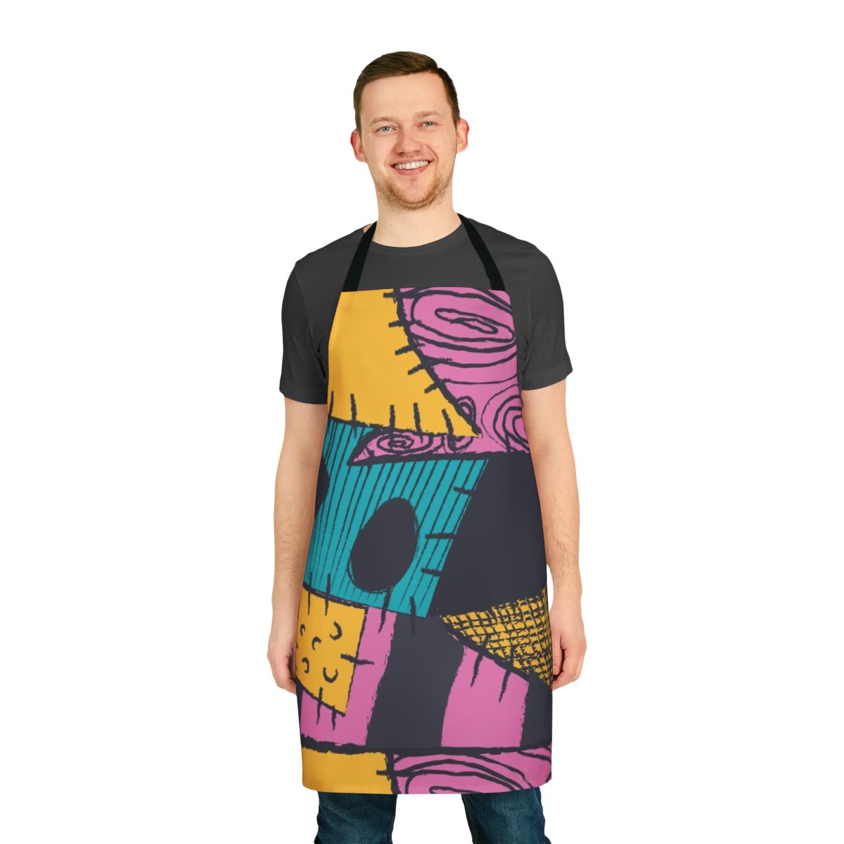 Apron featuring characters and imagery from the Nightmare Before Christmas film