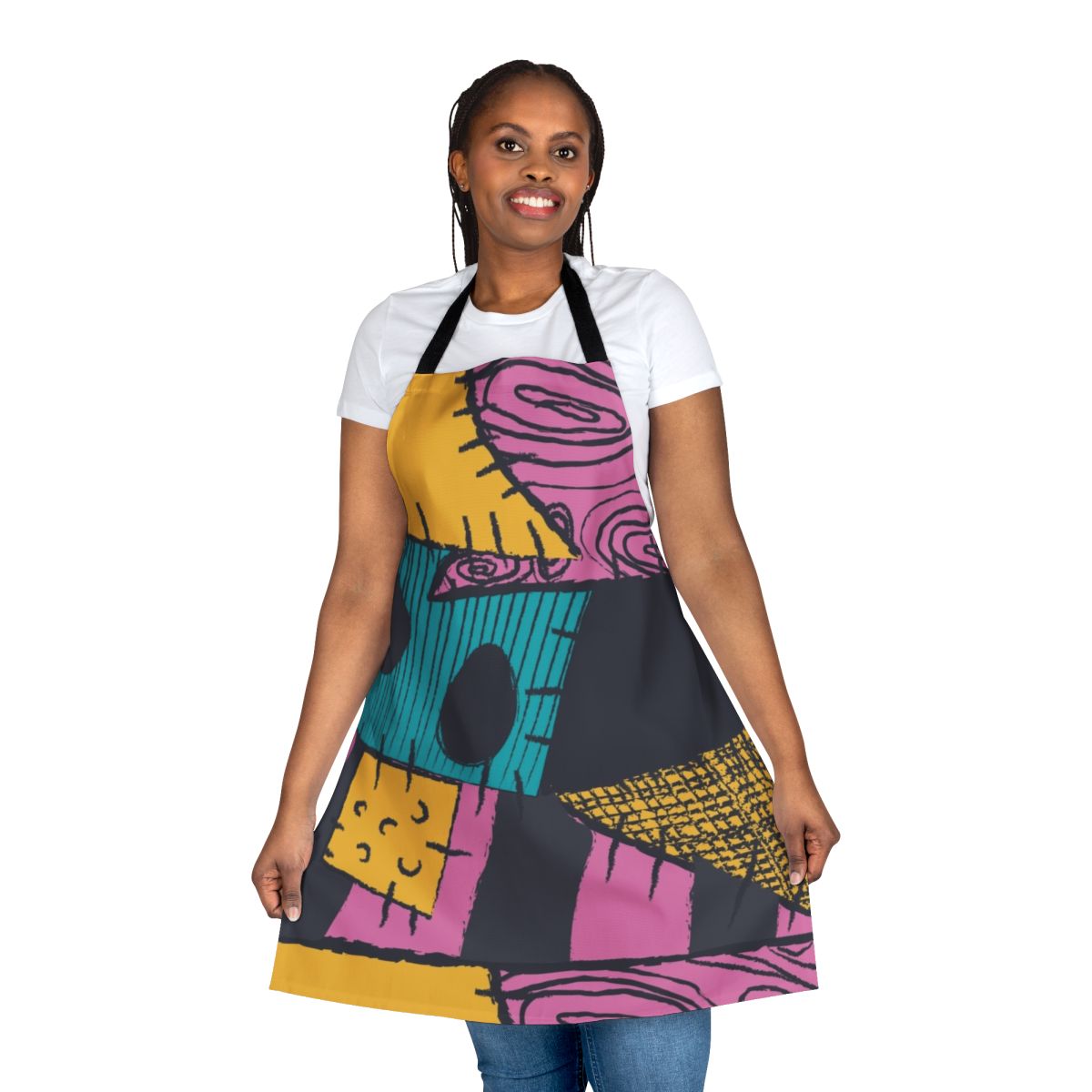 Apron featuring characters and imagery from the Nightmare Before Christmas film