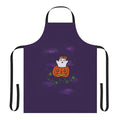 Spooky pumpkin-themed apron with ghost and star design for Halloween