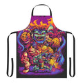 Spooky retro gaming-inspired apron featuring Ghosts 'n Goblins characters