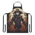 Scarecrow-themed Halloween apron with spooky, creepy design
